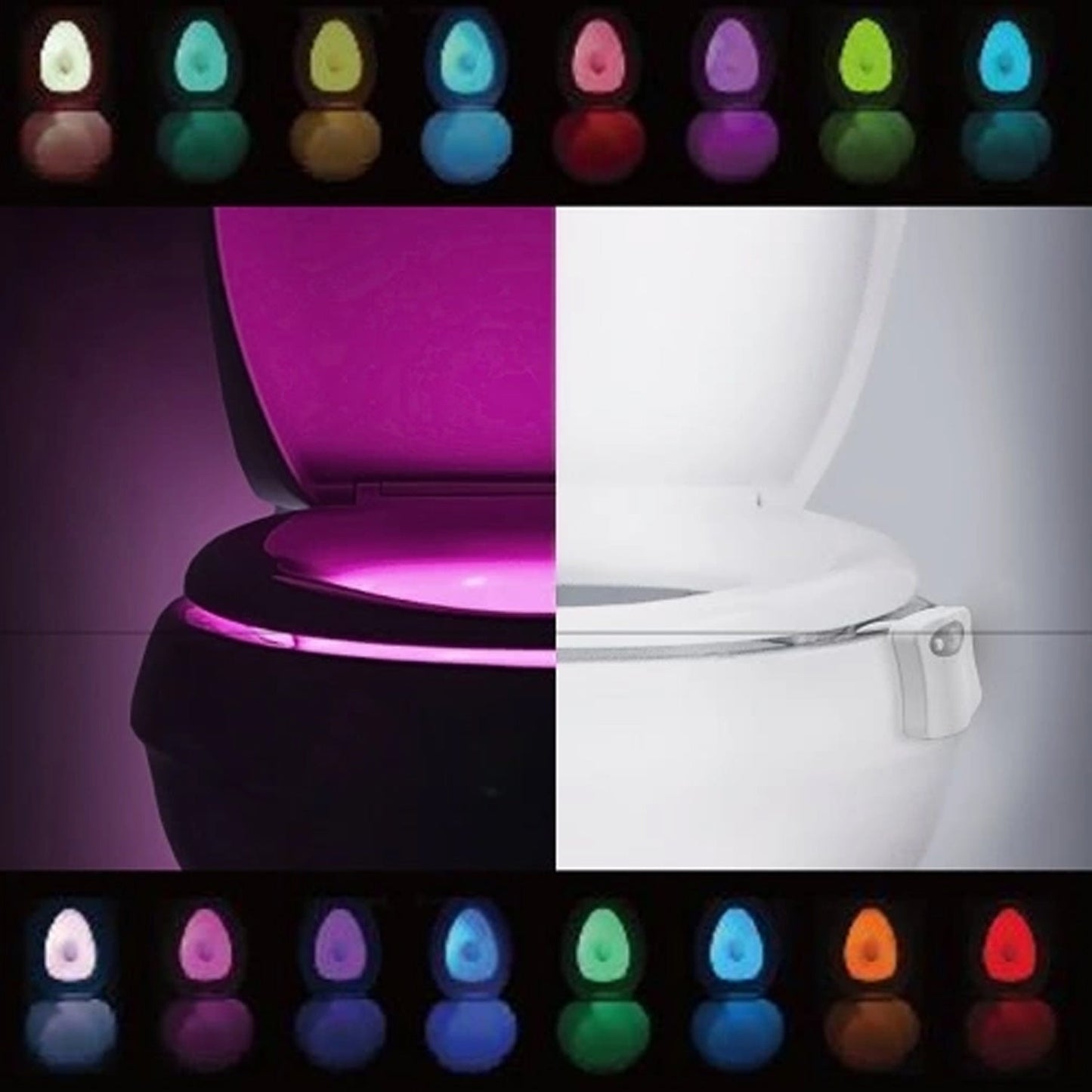 Toilet Light Led Toilet Bowl Light Toilet Cover Lamp (1 Pc Battery Not Included)